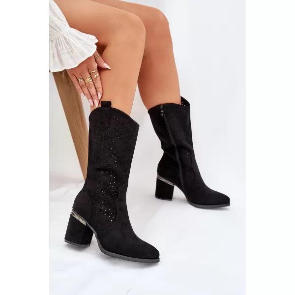  Damenstiefel S.BARSKI HY51-238 SCHWARZ 