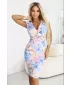 Kleid NUMOCO 379-7 BLAU MIT BLUMEN