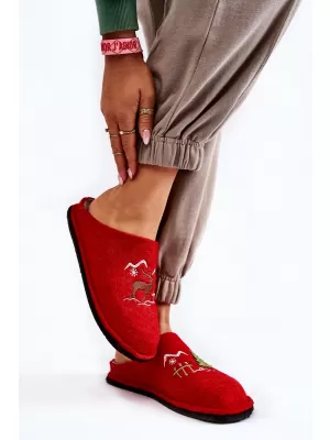Damenhausschuhe BIG STAR KK276017 ROT/BEIGE Big Star Shoes