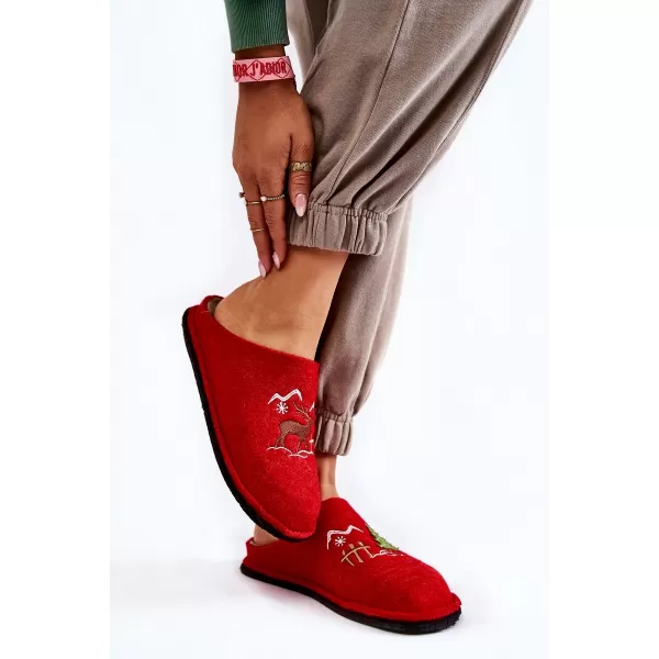  Damenhausschuhe BIG STAR KK276017 ROT/BEIGE Big Star Shoes 