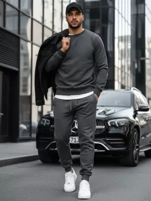 Herren-Sweatshirt DSTREET BX2405 DUNKELGRAU