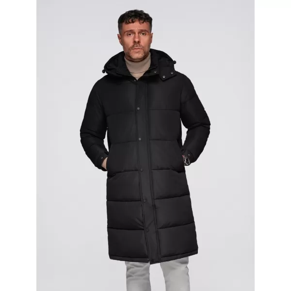  Herren-Winterjacke OMBRE OM-JALJ-0309 SCHWARZ 