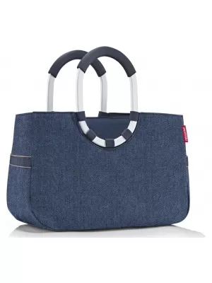 Tasche REISENTHEL Loopshopper M FISCHGRÄTENMUSTER DUNKELBLAU