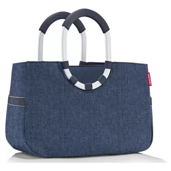  Tasche REISENTHEL Loopshopper M FISCHGRÄTENMUSTER DUNKELBLAU 