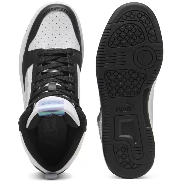  Damenschuhe PUMA REBOUNDV6MIDSPACEBELLEJR 402768-02 PUMA SCHWARZ/LILA CRUSH/WEIß 