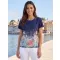 Damen-T-Shirt ALTISPORT HELINA DUNKELBLAU