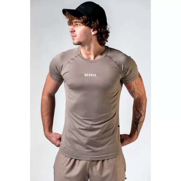  Nahtloses T-Shirt mit kurzen Ärmeln POWER 900 LIGHT BROWN ASH Nebbia 