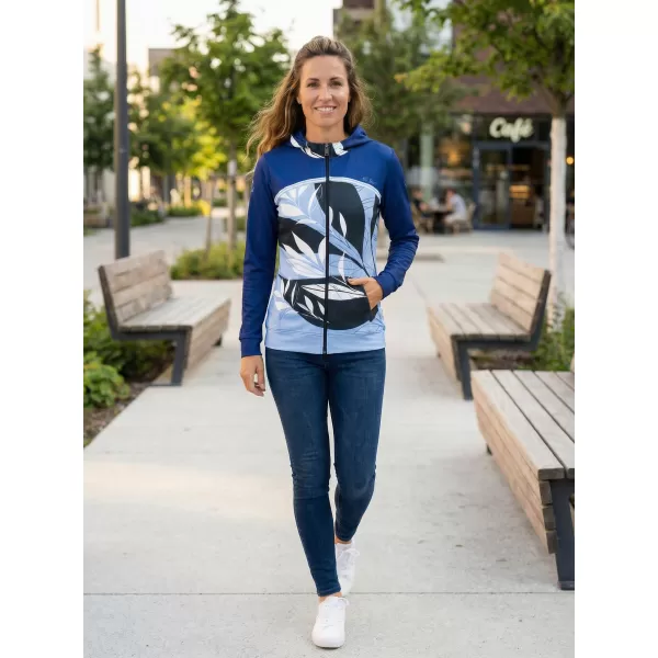  Hochwertiges Damen-Sweatshirt mit Reißverschluss ALTISPORT VOJ/ALW128MI02 BLAU UND WEIß 