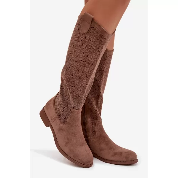  Damenstiefel S.BARSKI HY61-8022 KAFFEE 