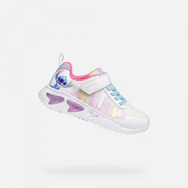  Mädchen-Sneaker GEOX ASSISTER J65E9B0AN02C0653 WEIß 
