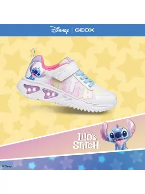 Mädchen-Sneaker GEOX ASSISTER J65E9B0AN02C0653 WEIß