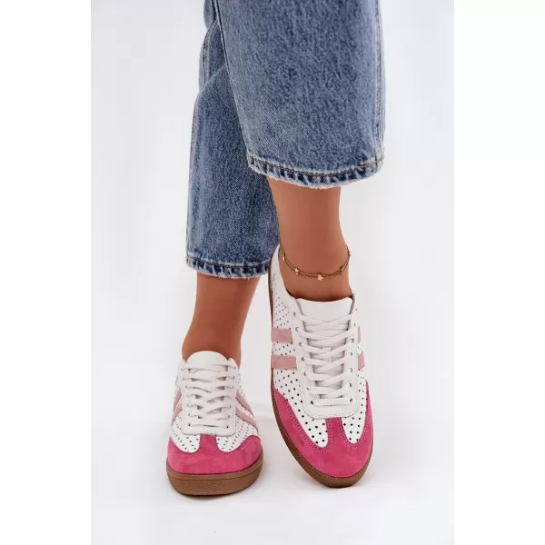  Damen-Sneaker ZAZOO N1318 ROSA/WEIß/GRÜN 