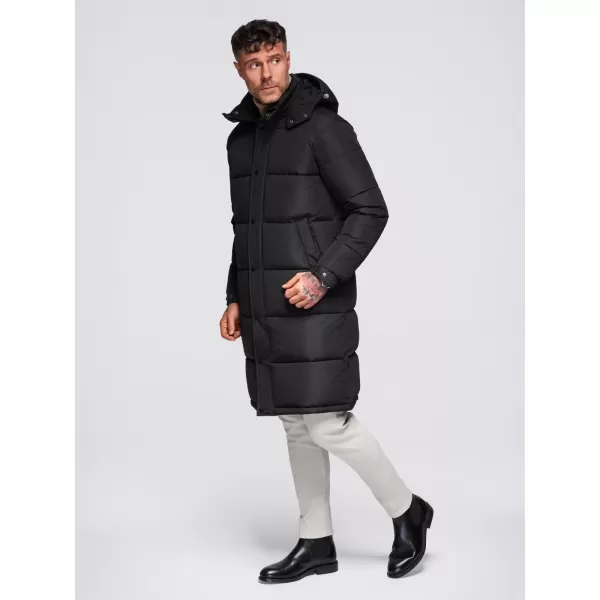  Herren-Winterjacke OMBRE OM-JALJ-0309 SCHWARZ 