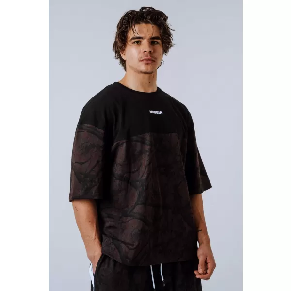  Übergroßes T-Shirt POWER 898 DARK BROWN CAMO Nebbia 
