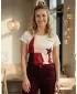 Premium-Weihnachts-T-Shirt für Damen ALTISPORT VOJ/ALWVN11TR06 CREMIG