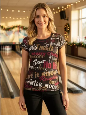 Premium-Weihnachts-T-Shirt für Damen ALTISPORT VOJ/ALWVN9TR06 BRAUN