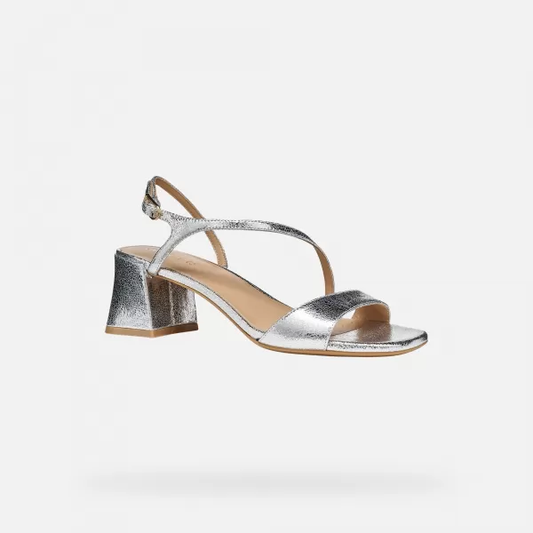  Damensandalen GEOX NEW ERAKLIA 50 T01 G012949 SILBER 