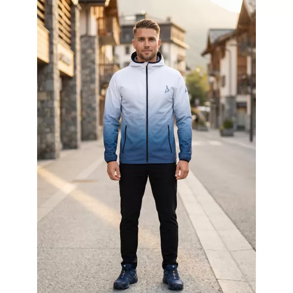  Premium-Softshelljacke für Herren ALTISPORT VOJ/ALM126JACK01 MARINEBLAU/WEIß 