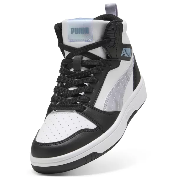  Damenschuhe PUMA REBOUNDV6MIDSPACEBELLEJR 402768-02 PUMA SCHWARZ/LILA CRUSH/WEIß 