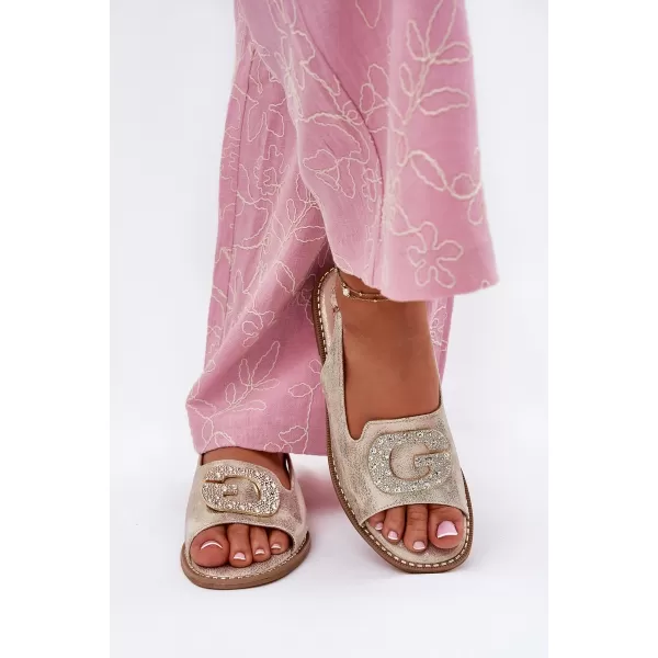  Damensandalen S.BARSKI KV51-080 HELLES GOLD 