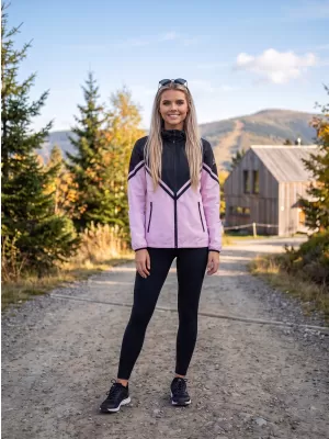 Premium-Softshelljacke für Damen ALTISPORT VOJ/ALW101JACK01 ROSA-SCHWARZ