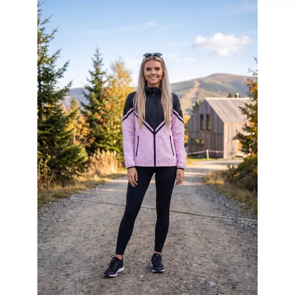  Premium-Softshelljacke für Damen ALTISPORT VOJ/ALW101JACK01 ROSA-SCHWARZ 