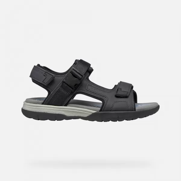  Herrensandalen GEOX SPHERICA EC5 G014391 SCHWARZ 