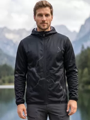 Premium-Softshelljacke für Herren ALTISPORT VOJ/ALM129JACK01 SCHWARZ GRAU