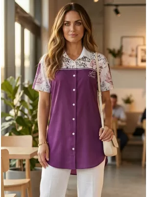 Premium-Shirt für Damen ALTISPORT VOJ/ALW008KOS01 BURGUND