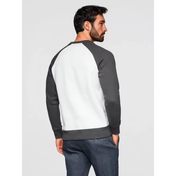  Herren-Sweatshirt OMBRE OM-SSNZ-0239 CREME UND GRAPHIT 