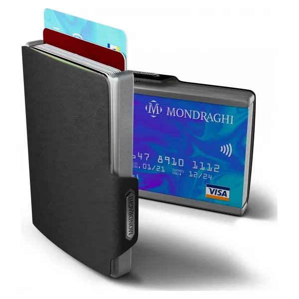  Geldbörse MONDRAGHI SAFFIANO SCHWARZ 