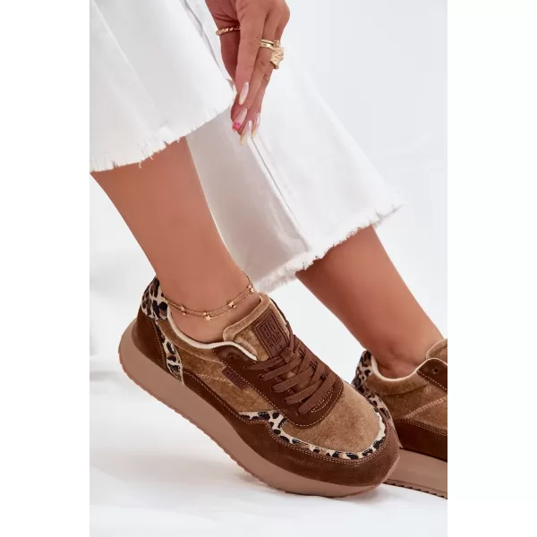  Damen-Sneaker BIG STAR OO274A313 BRAUN/BEIGE Big Star Shoes 