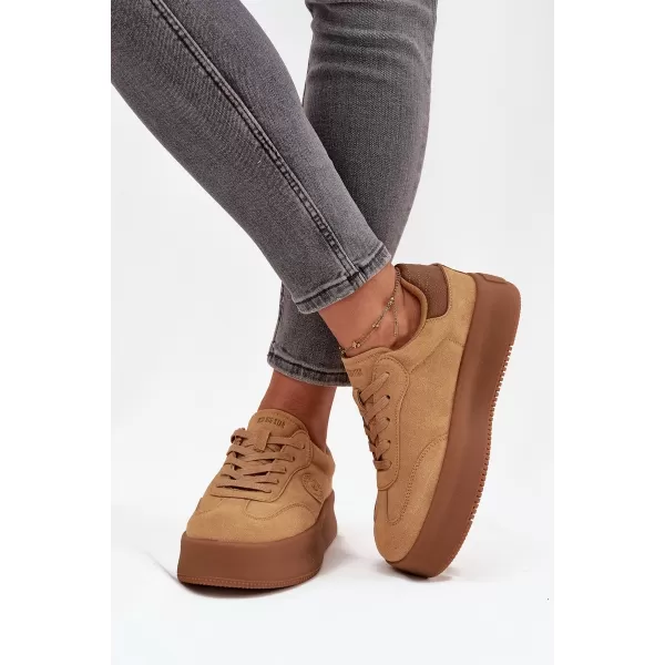  Damen-Sneaker BIG STAR SS274762 BRAUN/BEIGE Big Star Shoes 