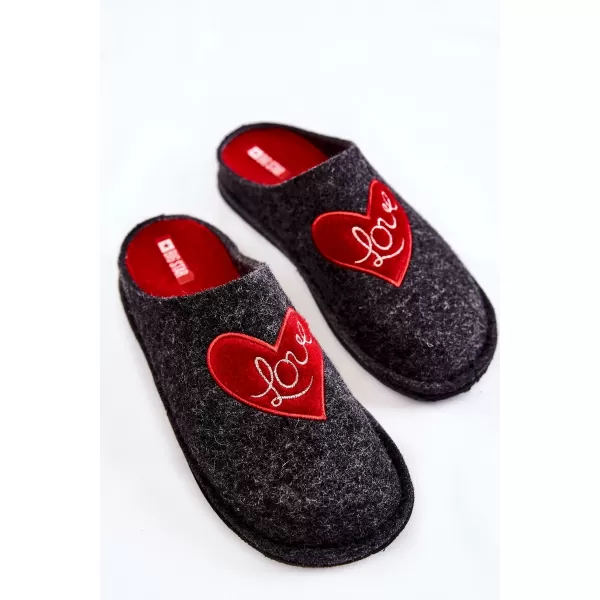  Damenhausschuhe BIG STAR KK276019 SCHWARZ/ROT Big Star Shoes 