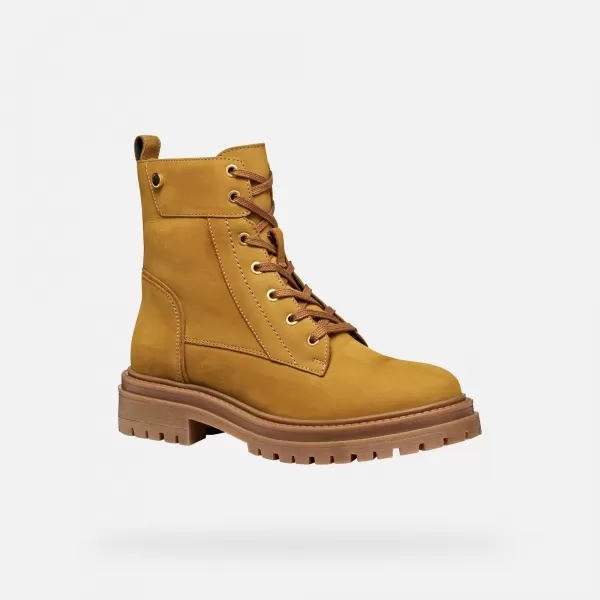  Damen-Stiefeletten GEOX IRIDEA G009240 BERNSTEIN 