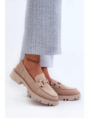 Damenmokassins D&A TW117 BEIGE