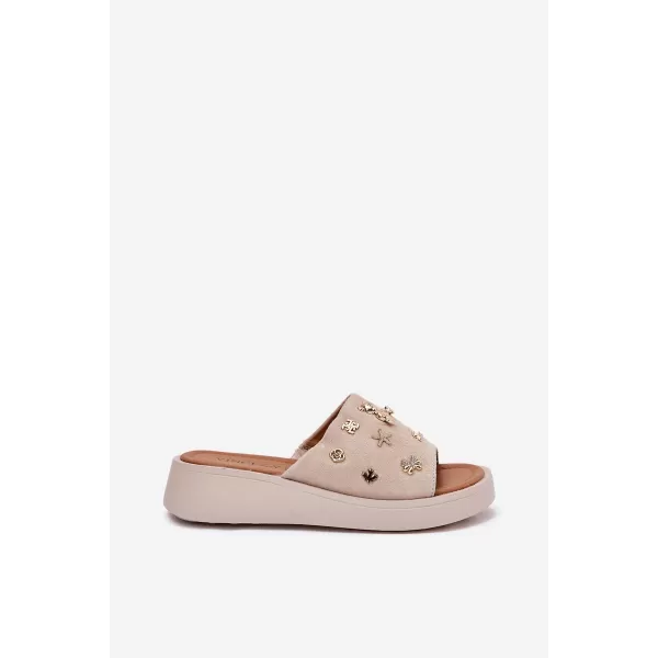  Damenhausschuhe VINCEZA 66741 BEIGE 