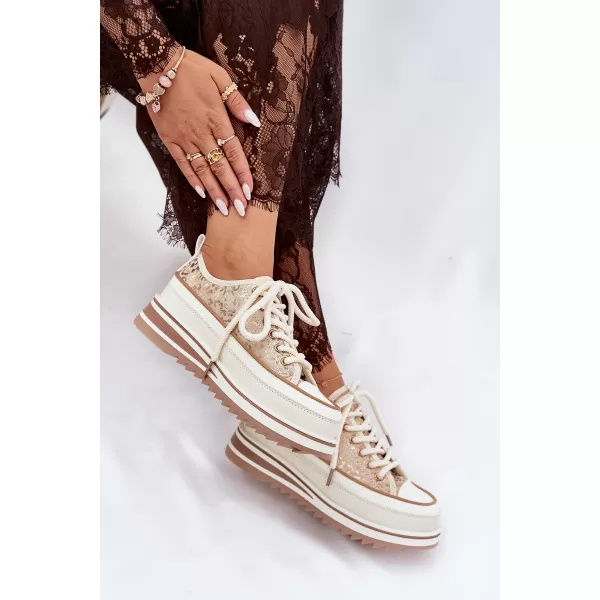  Damen-Sneaker S.BARSKI BF51-101 BEIGE 