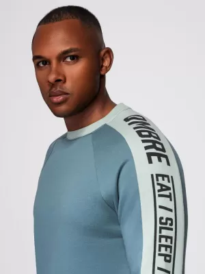 Herren-Sweatshirt OMBRE OM-SSNZ-0200 GEBLEICHTES TÜRKIS