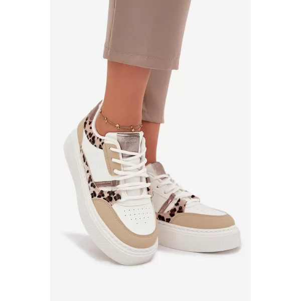  Damen-Sneaker BIG STAR SS274357 WEISS/BEIGE Big Star Shoes 