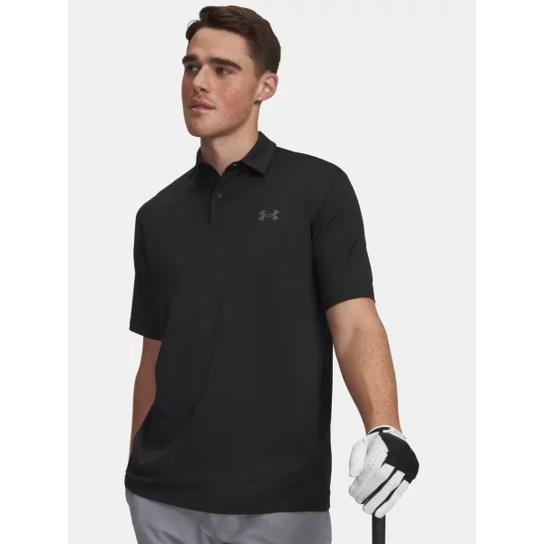  Herren-T-Shirt UNDER ARMOUR MATCHPLAY POLO 6009799-001 SCHWARZ 