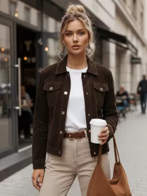 Damenjacke DSTREET TY5583 BRAUN