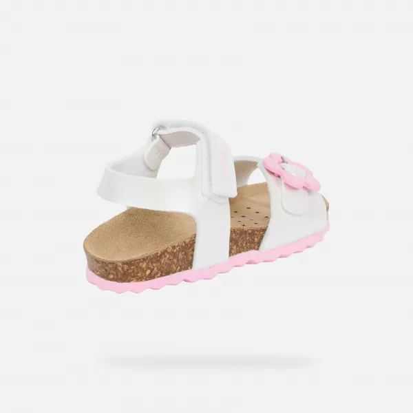  Sandalen für Mädchen GEOX CHALKI B552RD000NFC1000 WEIß 