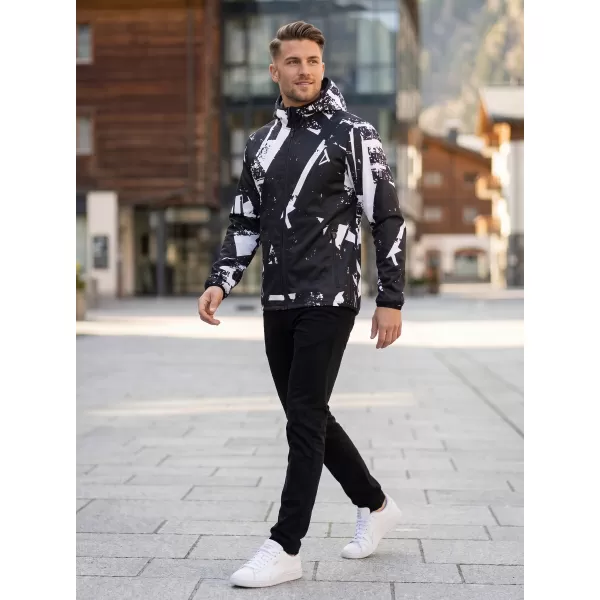  Premium-Softshelljacke für Herren ALTISPORT VOJ/ALM079JACK01 SCHWARZ UND WEIß 