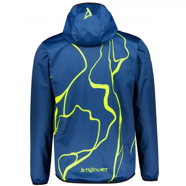 Premium-Softshelljacke für Herren ALTISPORT VOJ/ALM073JACK01 MARINEBLAU/NEONGELB 