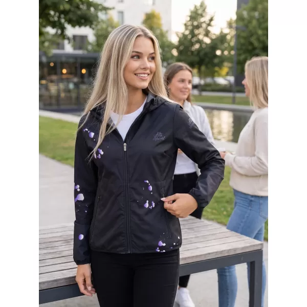  Premium-Softshelljacke für Damen ALTISPORT VOJ/ALW077JACK01 SCHWARZ/LILA 