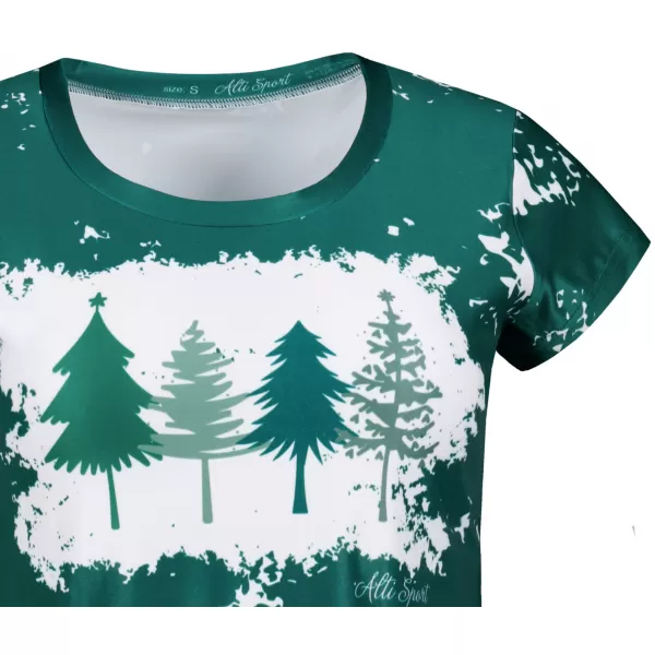  Premium-Weihnachts-T-Shirt für Damen ALTISPORT VOJ/ALWVN4TR06 GRÜN 