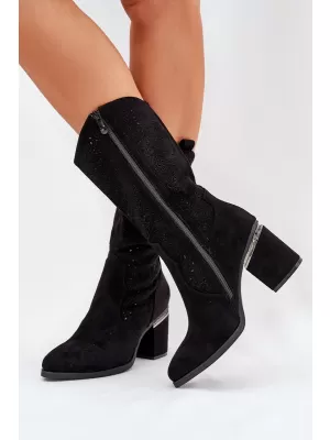 Damenstiefel S.BARSKI HY51-238 SCHWARZ
