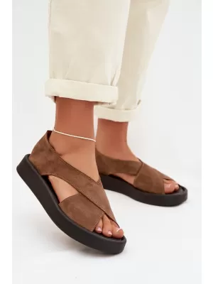 Damensandalen ZAZOO 3196 BRAUN/BEIGE
