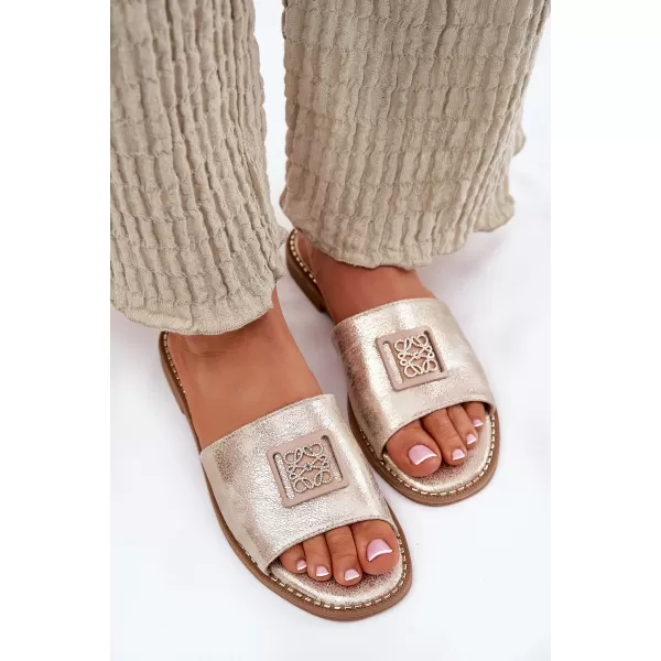  Damensandalen S.BARSKI KV51-089 HELLES GOLD 